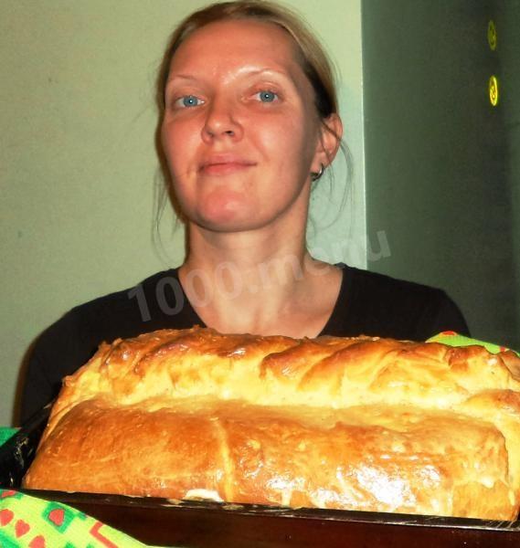 Шаг 10 приготовления Кулебяка с грибами