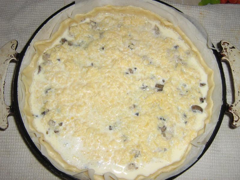 Шаг 14 приготовления Пирог курино грибной