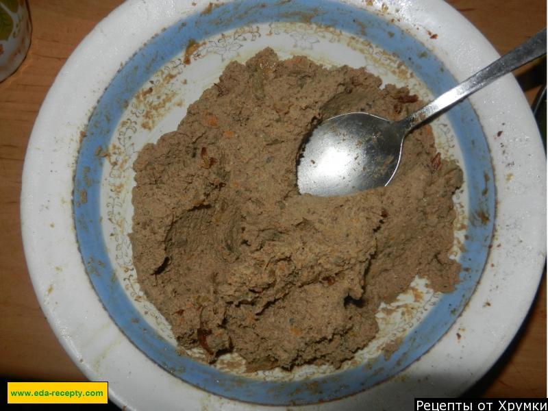Шаг 3 приготовления Блинчики на молоке со свиной печенкой и капустой