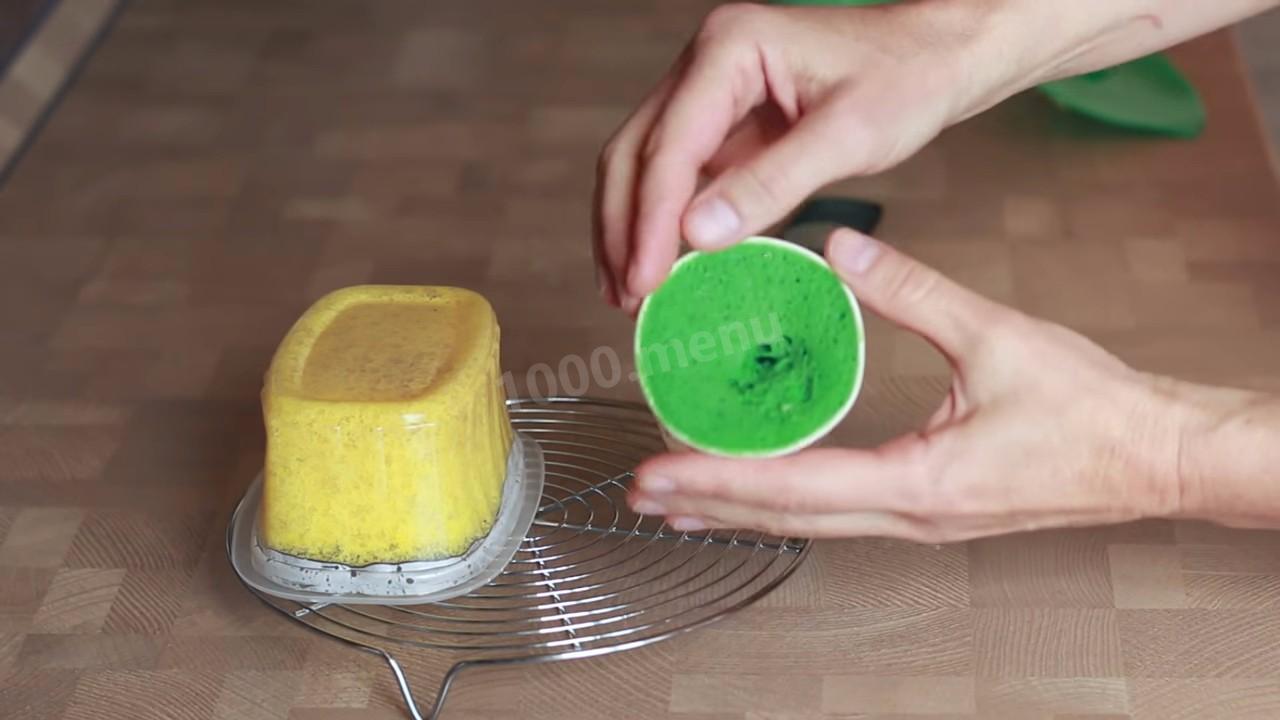 Шаг 7 приготовления Бисквитный мох для декора - молекулярный бисквит
