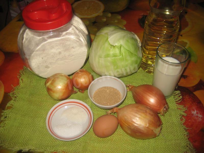 Шаг 1 приготовления Капустная кулебяка