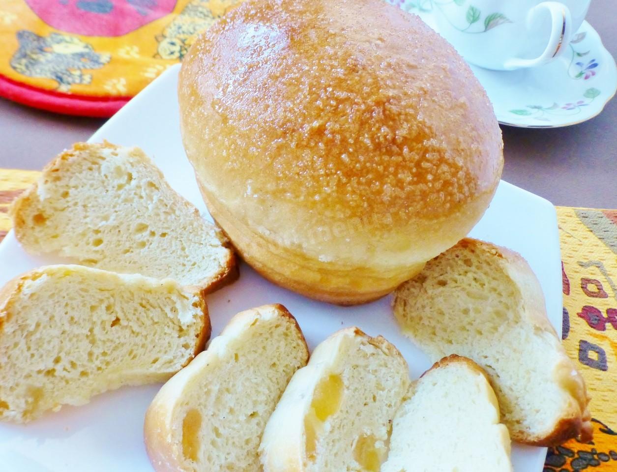 Шаг 13 приготовления Кулич на сухих дрожжах с персиками