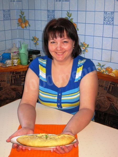 Шаг 11 приготовления Кулебяка с рыбой палтус из готового дрожжевого теста