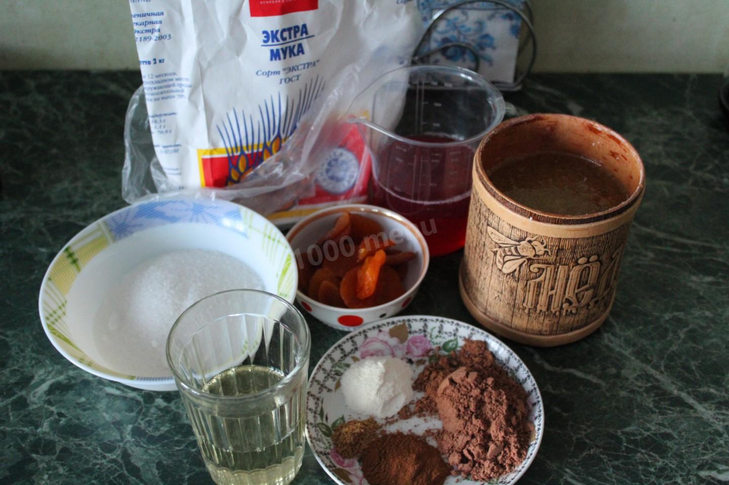 Шаг 1 приготовления Постная медовая коврижка