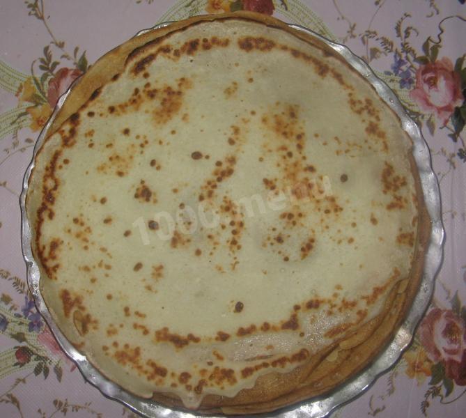 Шаг 4 приготовления Вкусные блины с легким