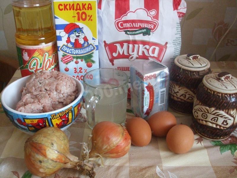 Шаг 1 приготовления Тонкие блины с начинкой