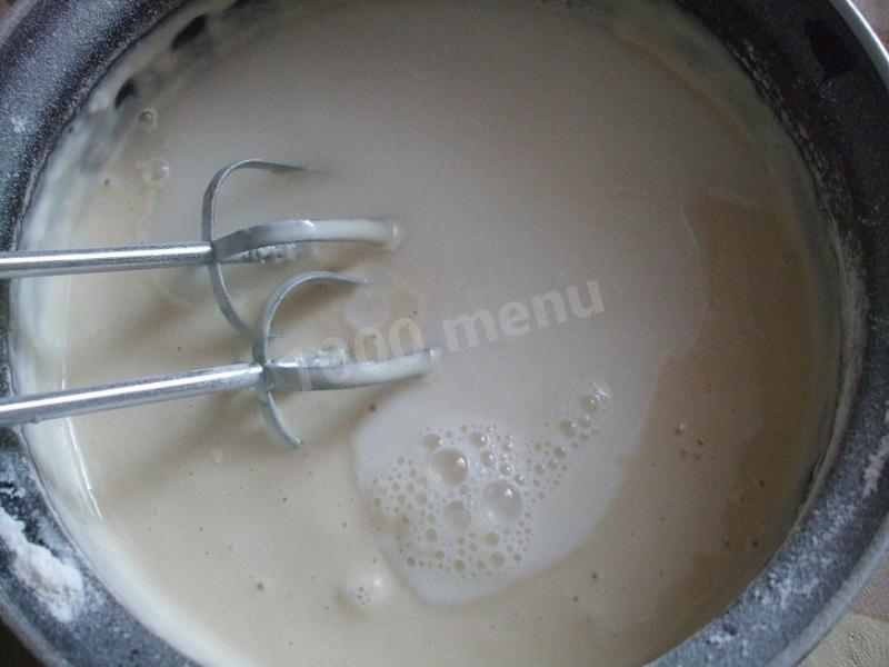Шаг 5 приготовления Тонкие блины с начинкой