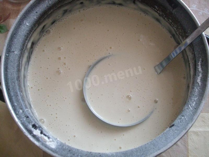 Шаг 6 приготовления Тонкие блины с начинкой