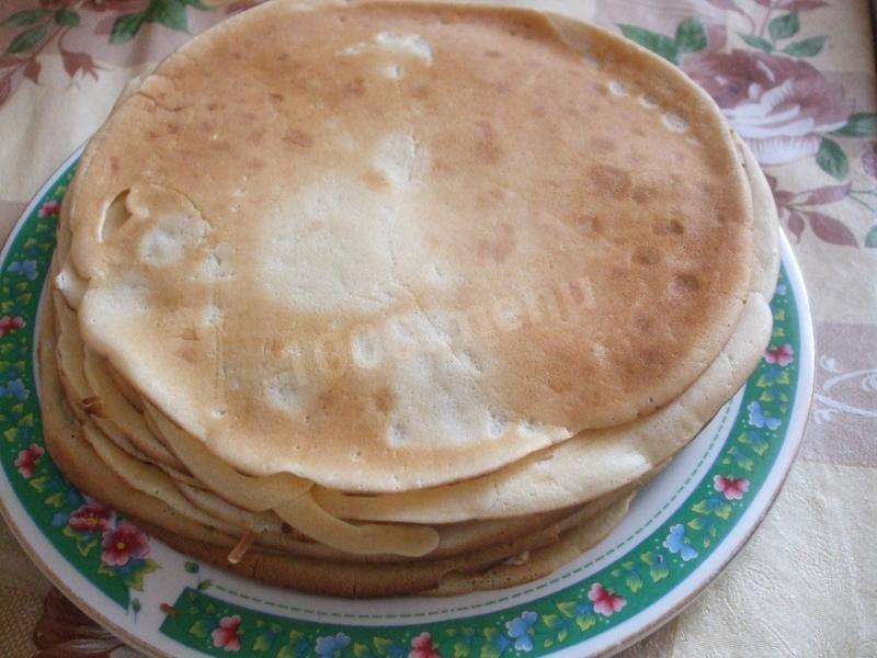 Шаг 8 приготовления Тонкие блины с начинкой