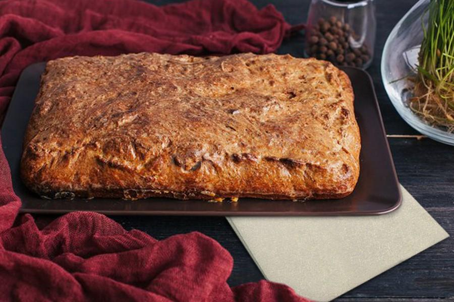 Обложка рецепта Хлебный пирог с мясной начинкой