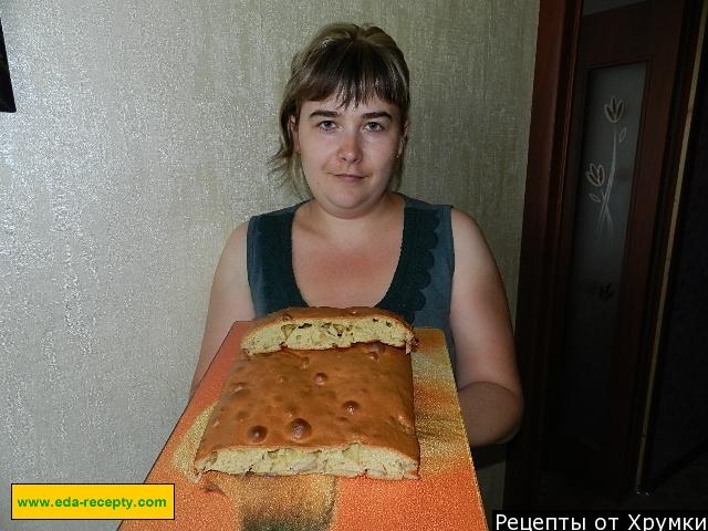Шаг 10 приготовления Пирог с яблоками и сметаной