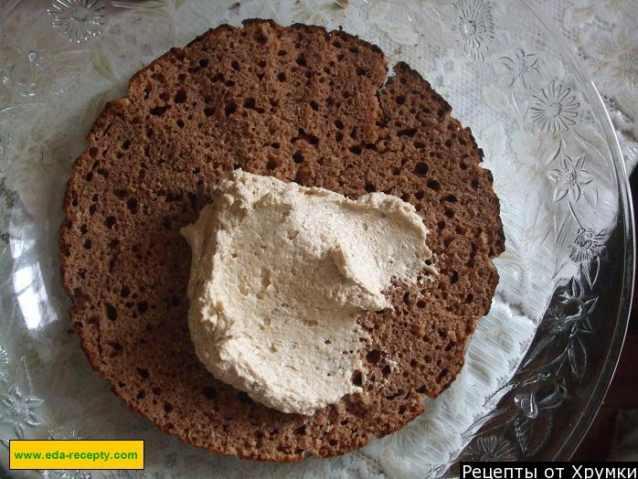 Шаг 14 приготовления Шоколадный сметанник "Кофе с молоком"