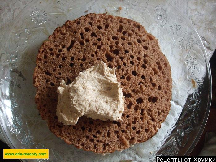 Шаг 16 приготовления Шоколадный сметанник "Кофе с молоком"