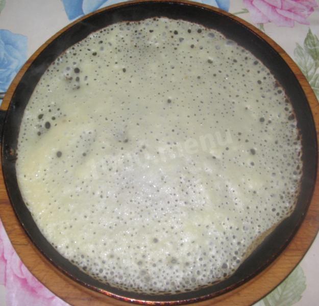 Шаг 5 приготовления Фаршированные мясом блины классические