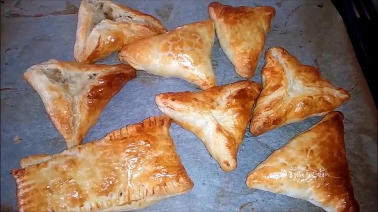 Шаг 9 приготовления Слойки с картофелем и грибами из слоеного теста