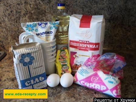 Шаг 1 приготовления Дрожжевые оладьи на молоке и растительном масле