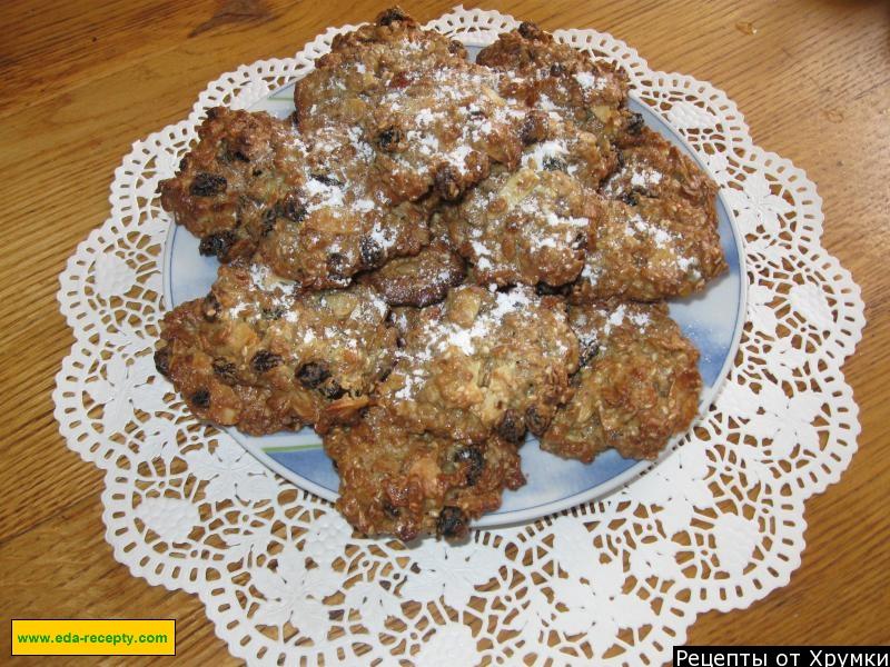 Обложка рецепта овсяное печенье с семечками и сухофруктами