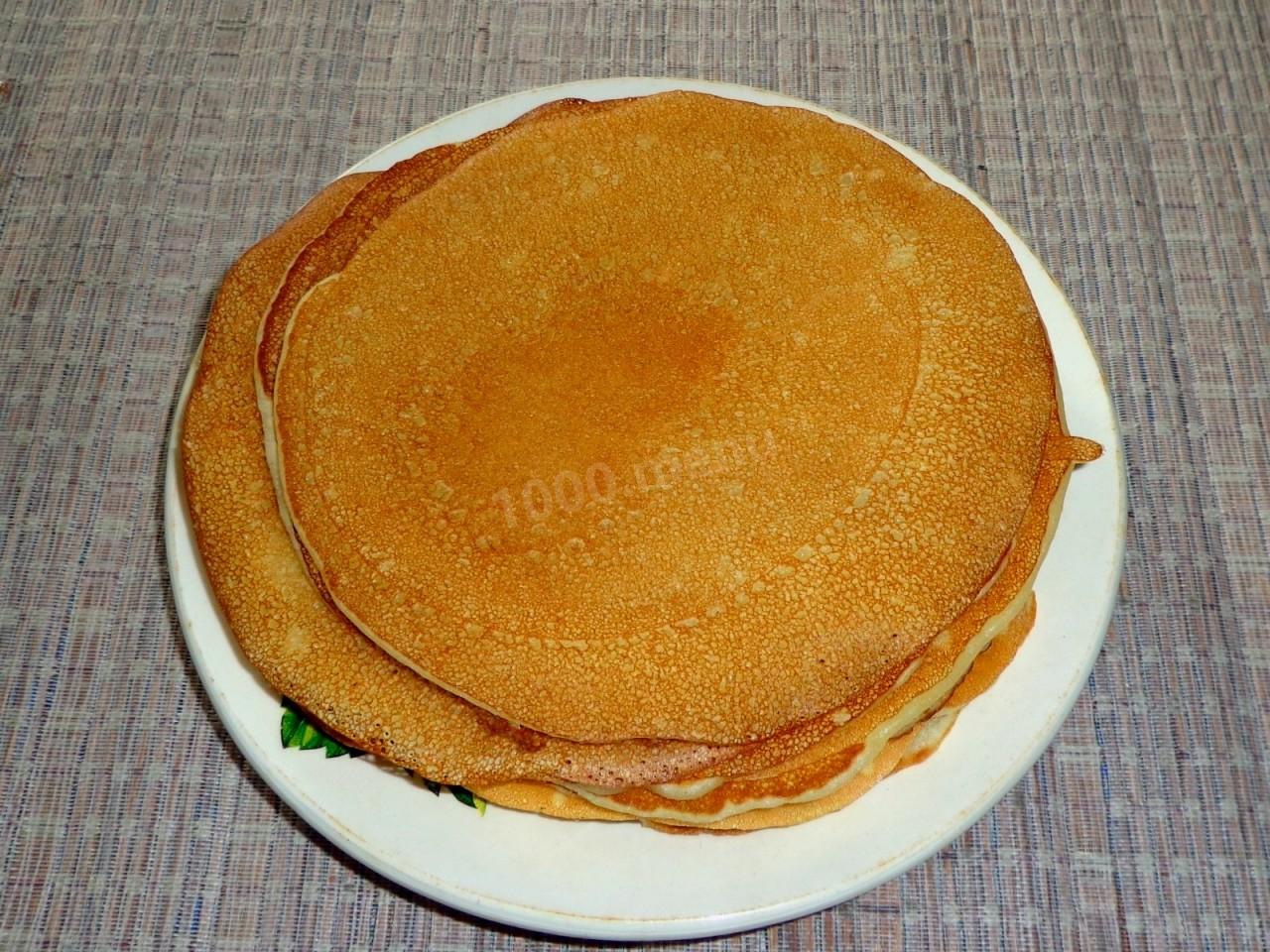 Шаг 10 приготовления Толстые молочные блины