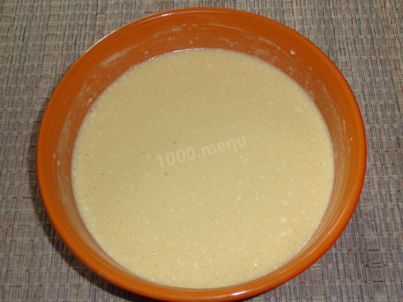 Шаг 8 приготовления Толстые молочные блины