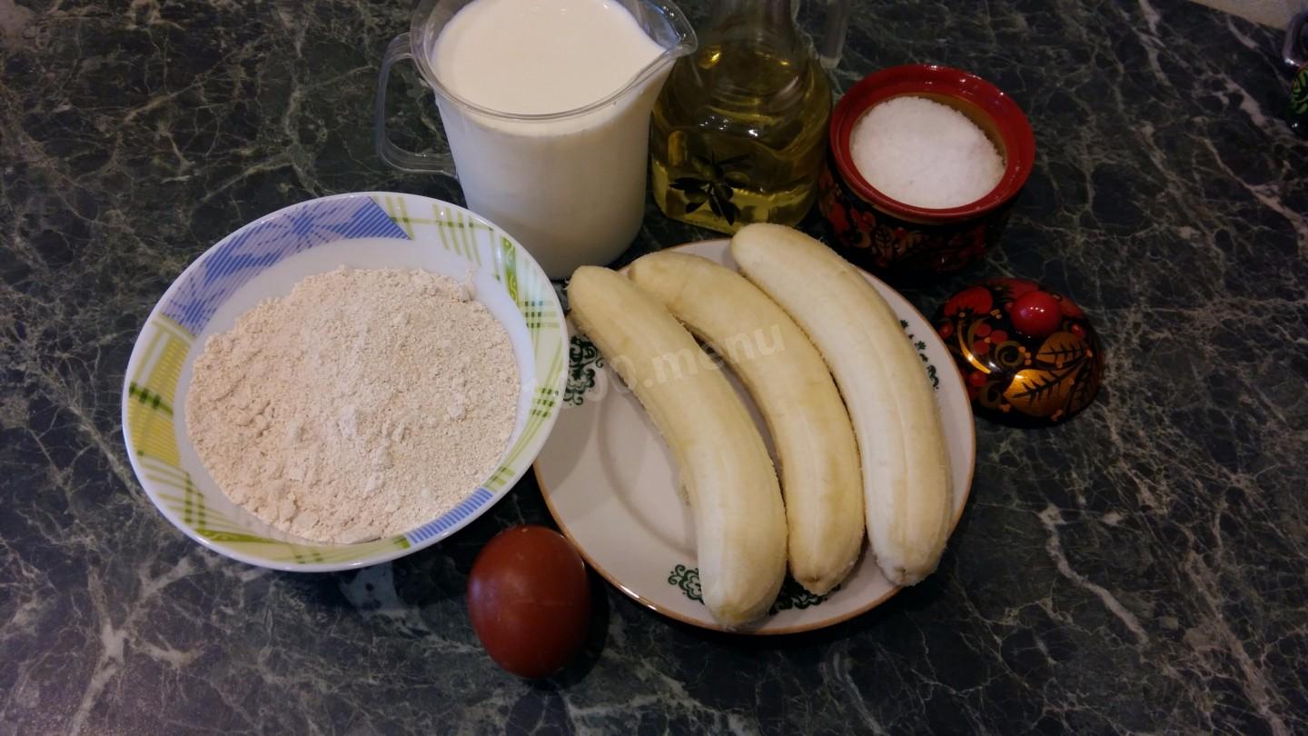 Шаг 1 приготовления Банановые оладьи с овсяной мукой