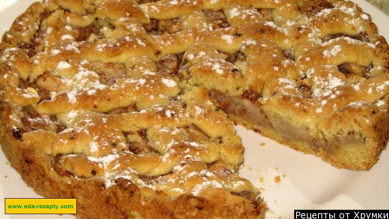 Обложка рецепта Яблочный пирог с яблоками и корицей