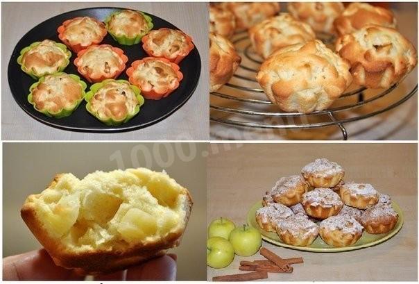 Шаг 3 приготовления Сочные яблочные кексы с лимоном
