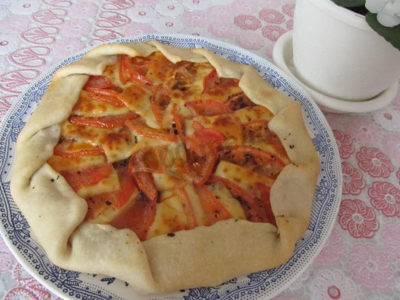 Шаг 11 приготовления Галета с помидорами и сыром