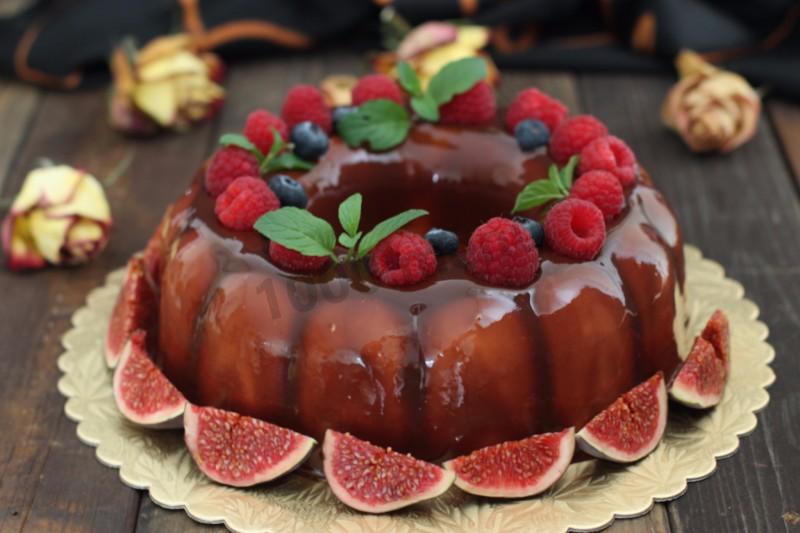 Шаг 10 приготовления Муссовый торт с манго и шоколадом