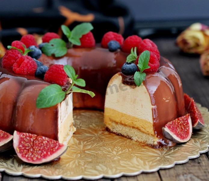 Шаг 11 приготовления Муссовый торт с манго и шоколадом