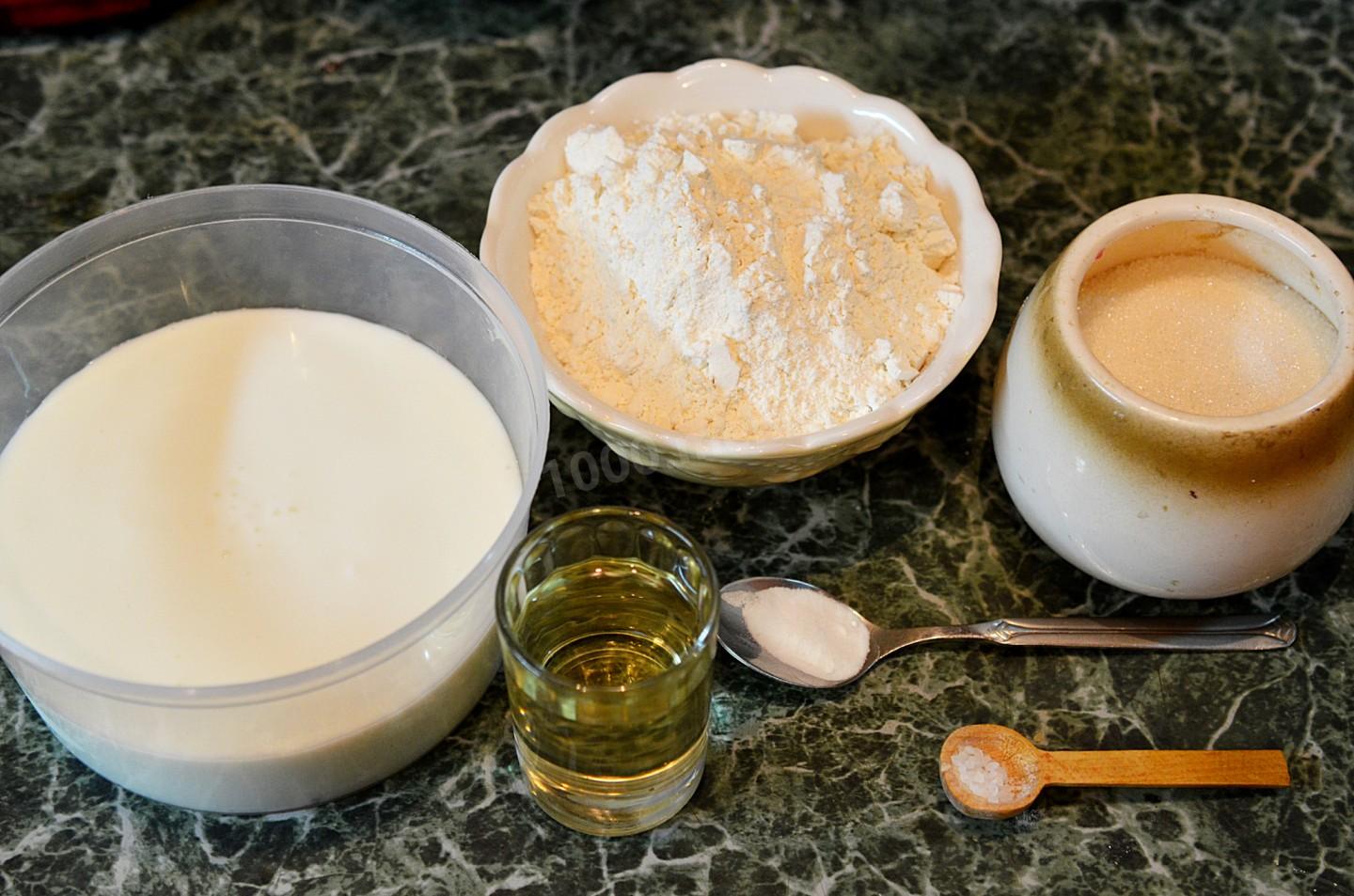 Шаг 1 приготовления Оладьи со вкусом корицы без яиц и дрожжей