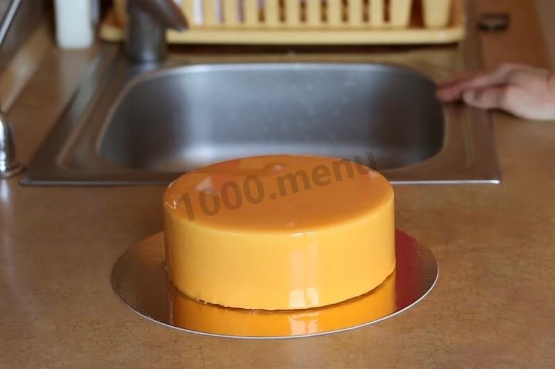 Шаг 82 приготовления Муссовый торт с зеркальной глазурью Медовый