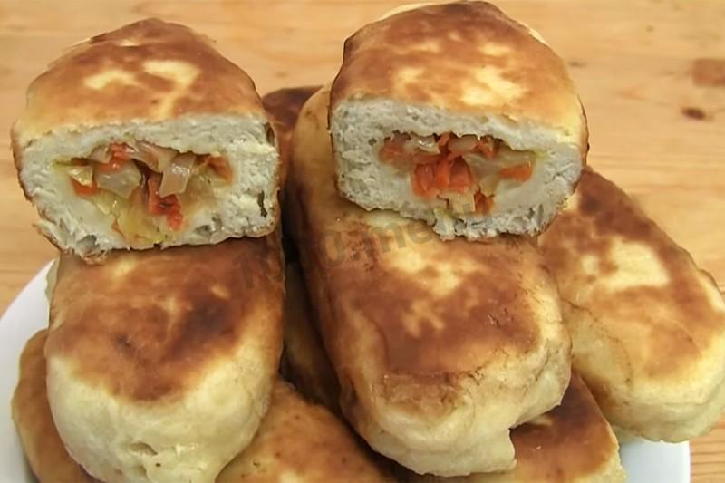Шаг 13 приготовления Пирожки с капустой и морковкой жареные бездрожжевые