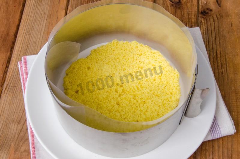 Шаг 10 приготовления Бисквитный торт с ананасами