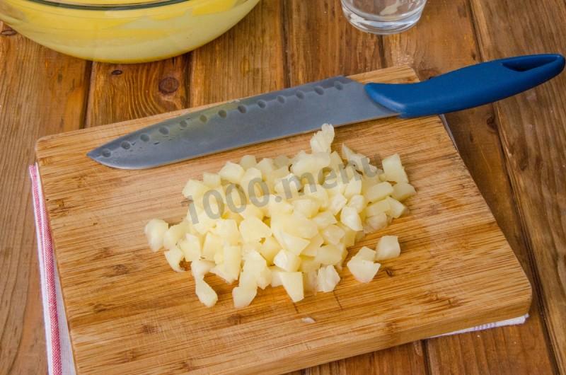 Шаг 23 приготовления Бисквитный торт с ананасами