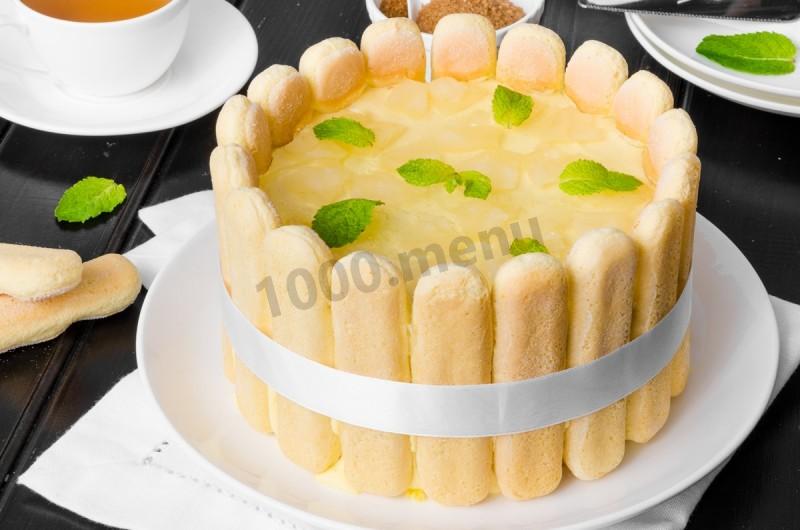 Шаг 38 приготовления Бисквитный торт с ананасами