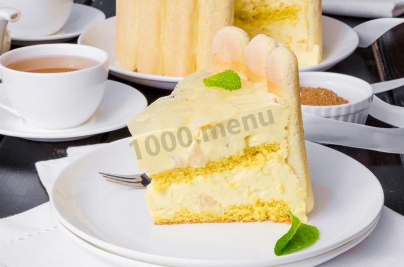 Шаг 39 приготовления Бисквитный торт с ананасами