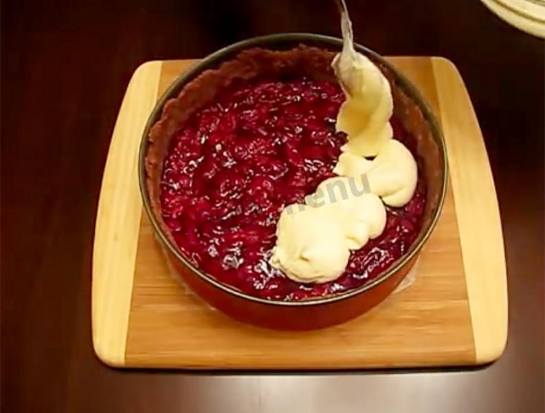 Шаг 14 приготовления Пирог творожный с шоколадной крошкой