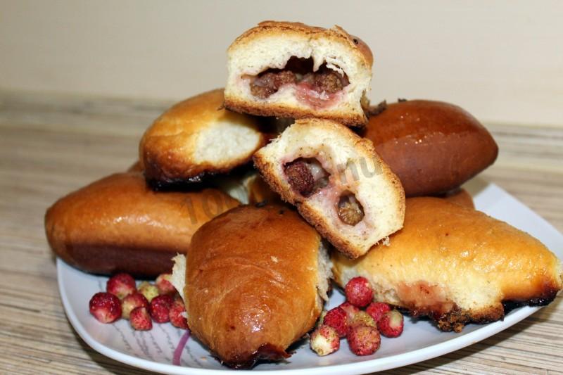 Шаг 30 приготовления Пирожки с земляникой в духовке