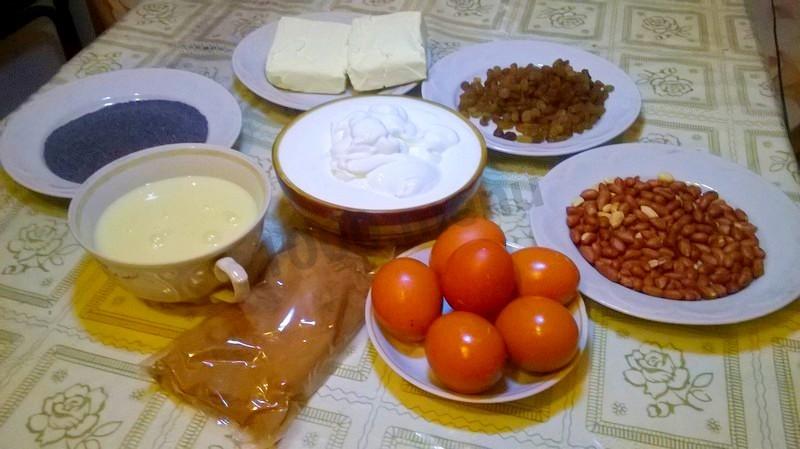Шаг 1 приготовления Торт с маком орехами изюмом шоколадный бисквит