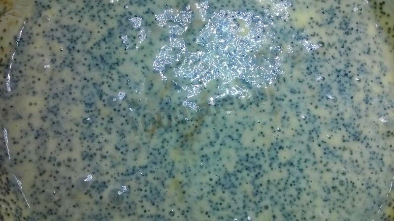 Шаг 5 приготовления Торт с маком орехами изюмом шоколадный бисквит