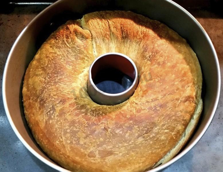 Шаг 10 приготовления Штрудель к пасхальному столу из слоеного теста