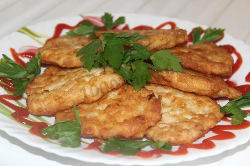 Шаг 5 приготовления Куриные оладушки Солнышко