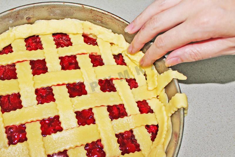 Шаг 14 приготовления Пирог черешневый
