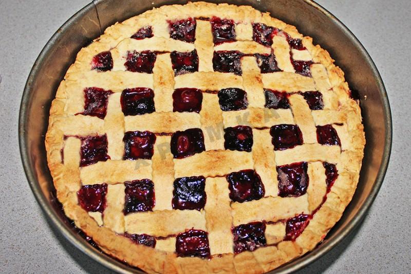 Шаг 17 приготовления Пирог черешневый
