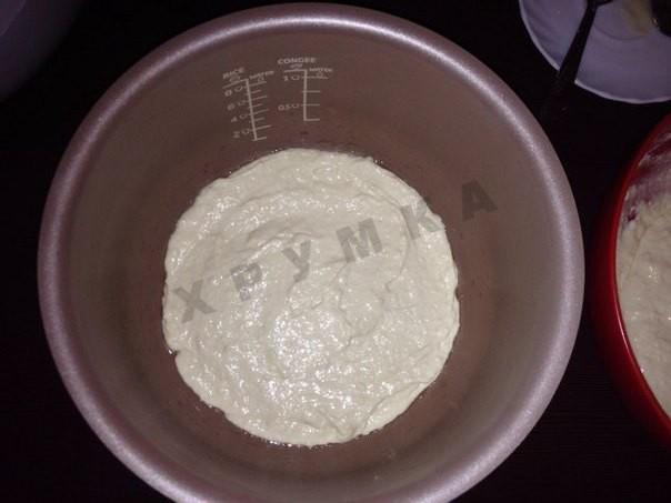 Шаг 3 приготовления Пирог с картошкой и грибами в мультиварке