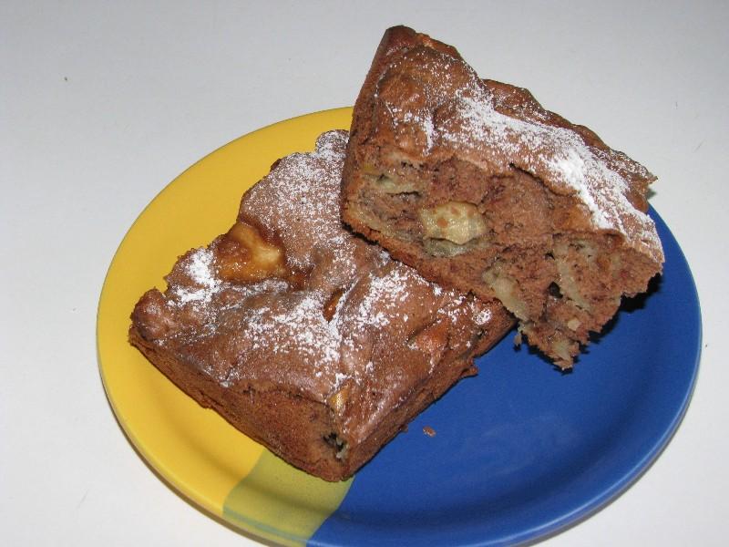 Обложка рецепта Шарлотка шоколадная с яблоками
