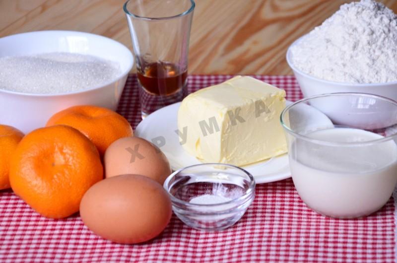 Шаг 1 приготовления Мандариновый кекс на сливках и сливочном масле