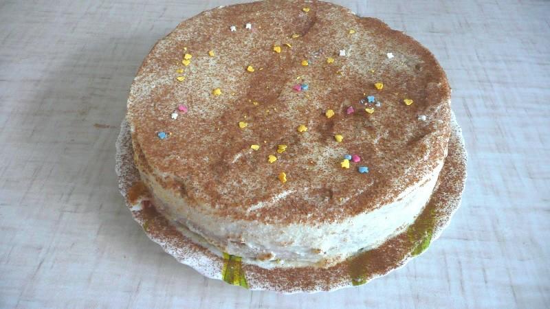 Шаг 16 приготовления Простой двухслойный бисквит с пропиткой