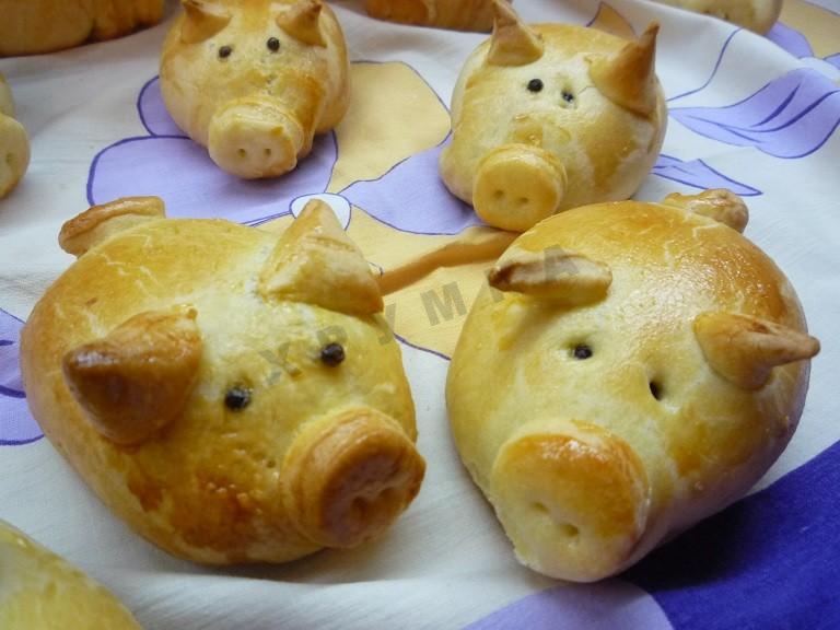 Шаг 15 приготовления Пирожки с фаршем в духовке Румяные Хрюшки