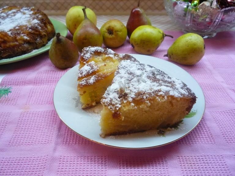 Обложка рецепта Грушевый кекс с ромом без дрожжей
